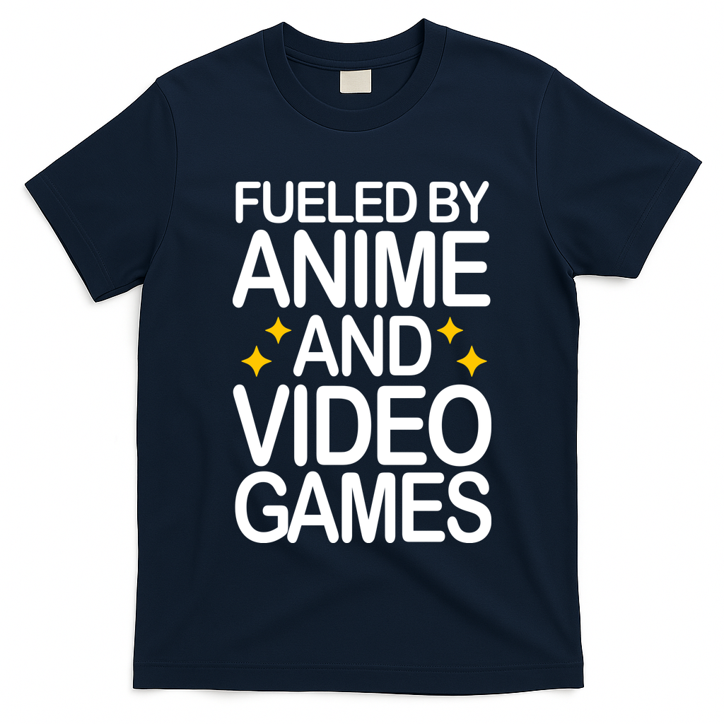 Fueled By Anime And Video Games Gaming T-Shirt