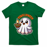 Fun Boo Ghost Lantern Diwali Deepavali Halloween Diwalloween T-Shirt - Irish Green