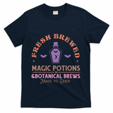 Fresh Brewed Halloween Witch Sign Witchy Mystical Magical Cute Gift T-Shirt - Navy