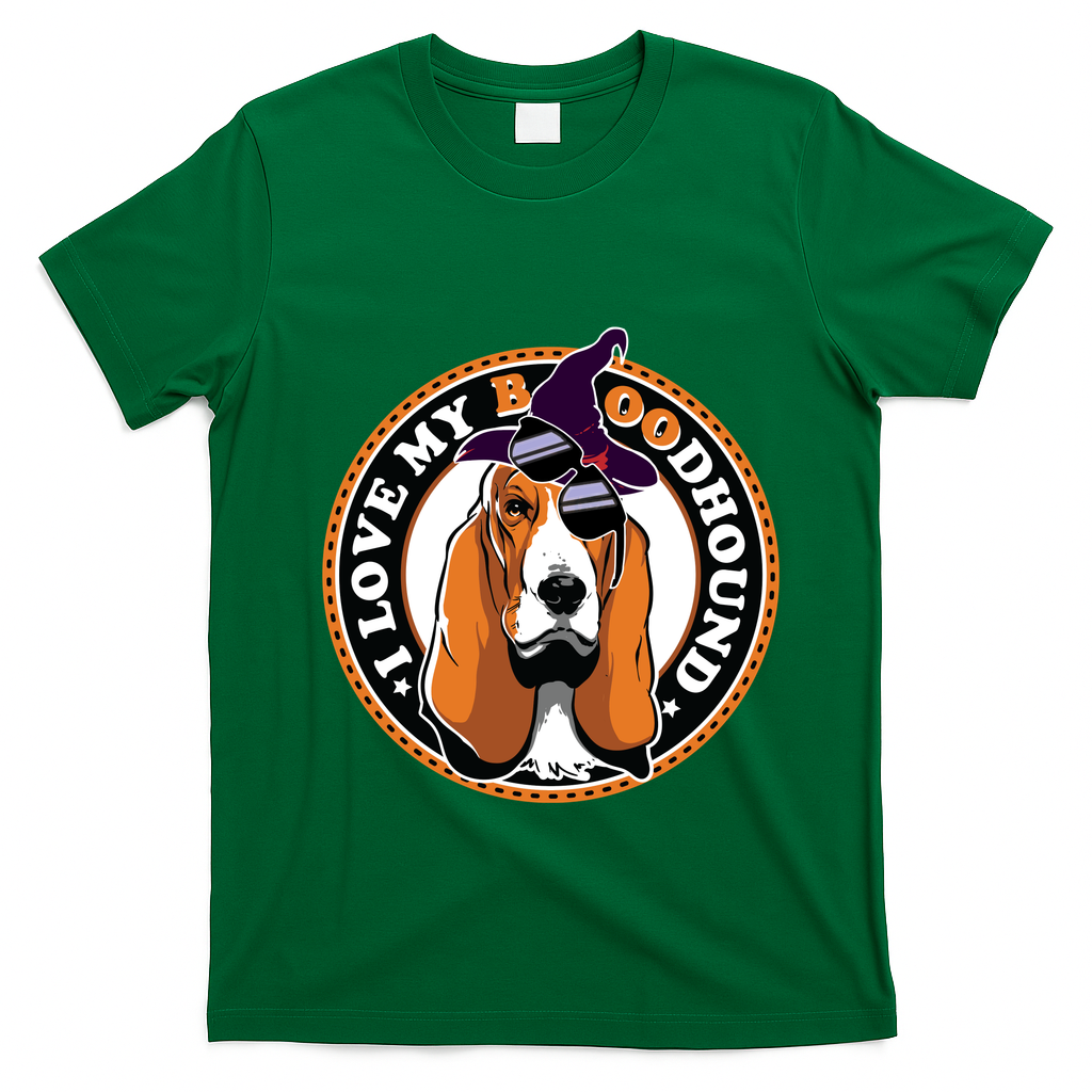 Funny Boo Puns Bloodhound Dog Lover T-Shirt - Irish Green