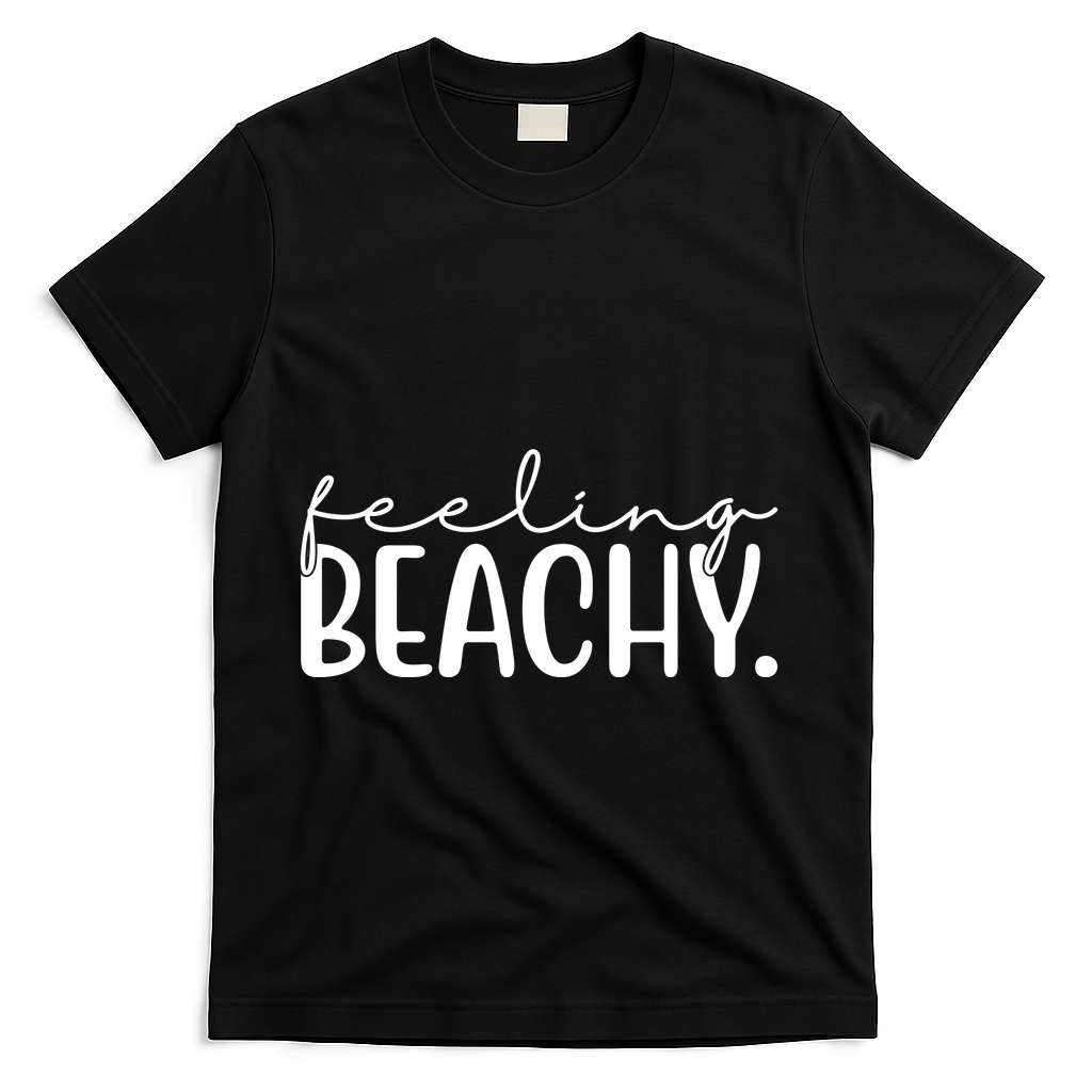 Feeling Beachy Summer Vacation T-Shirt - Black