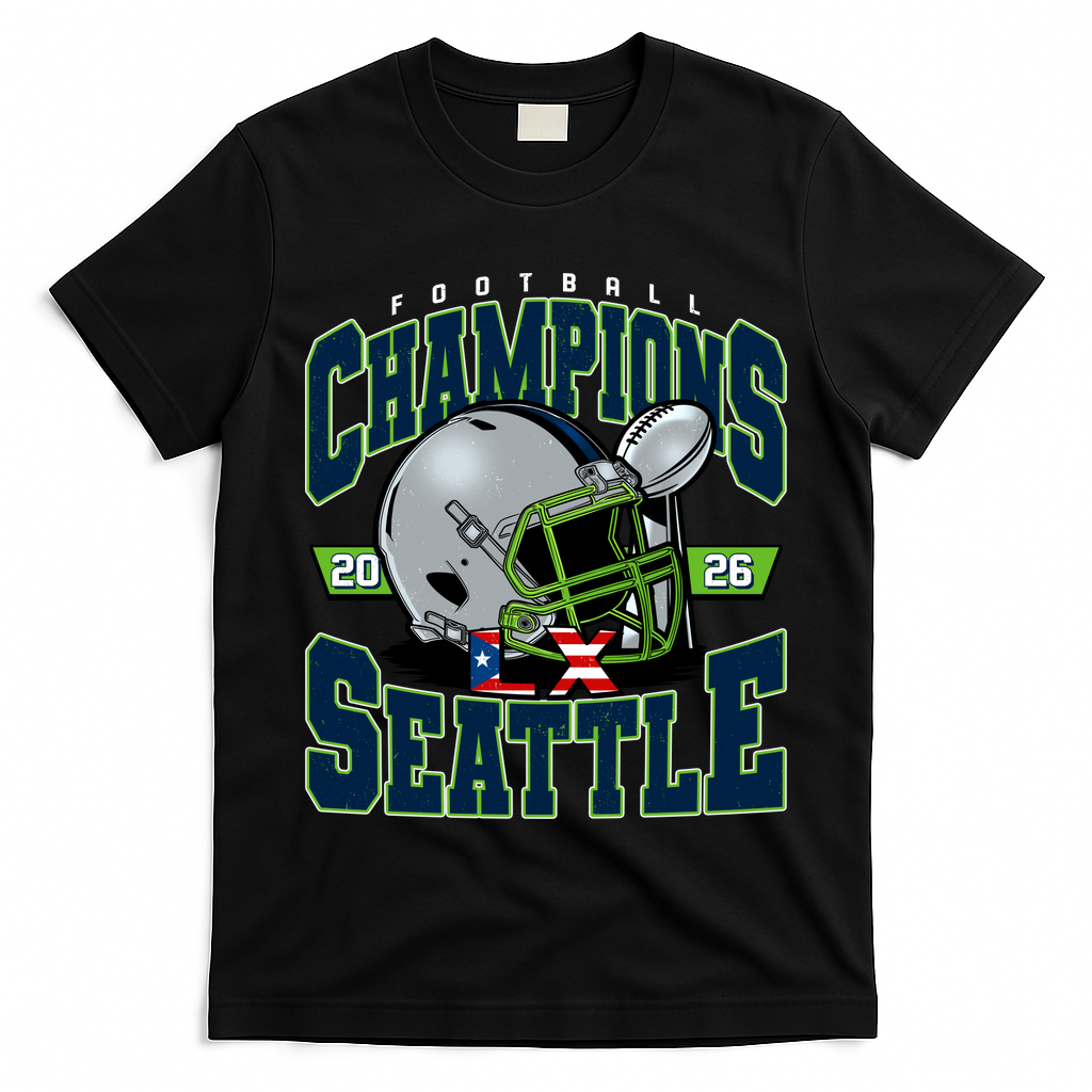 Football Champions 2026 Seattle Football T-Shirt
