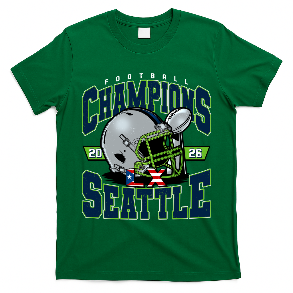 Football Champions 2026 Seattle Football T-Shirt