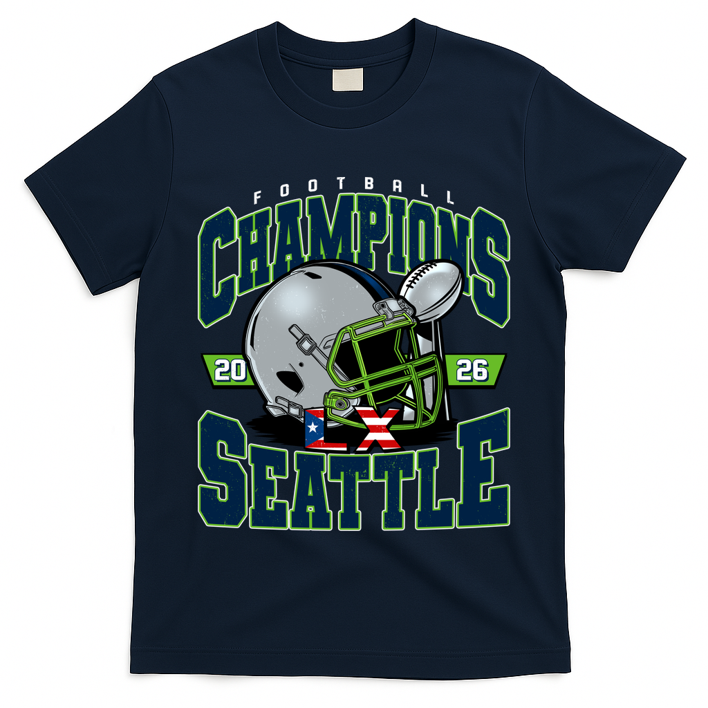 Football Champions 2026 Seattle Football T-Shirt