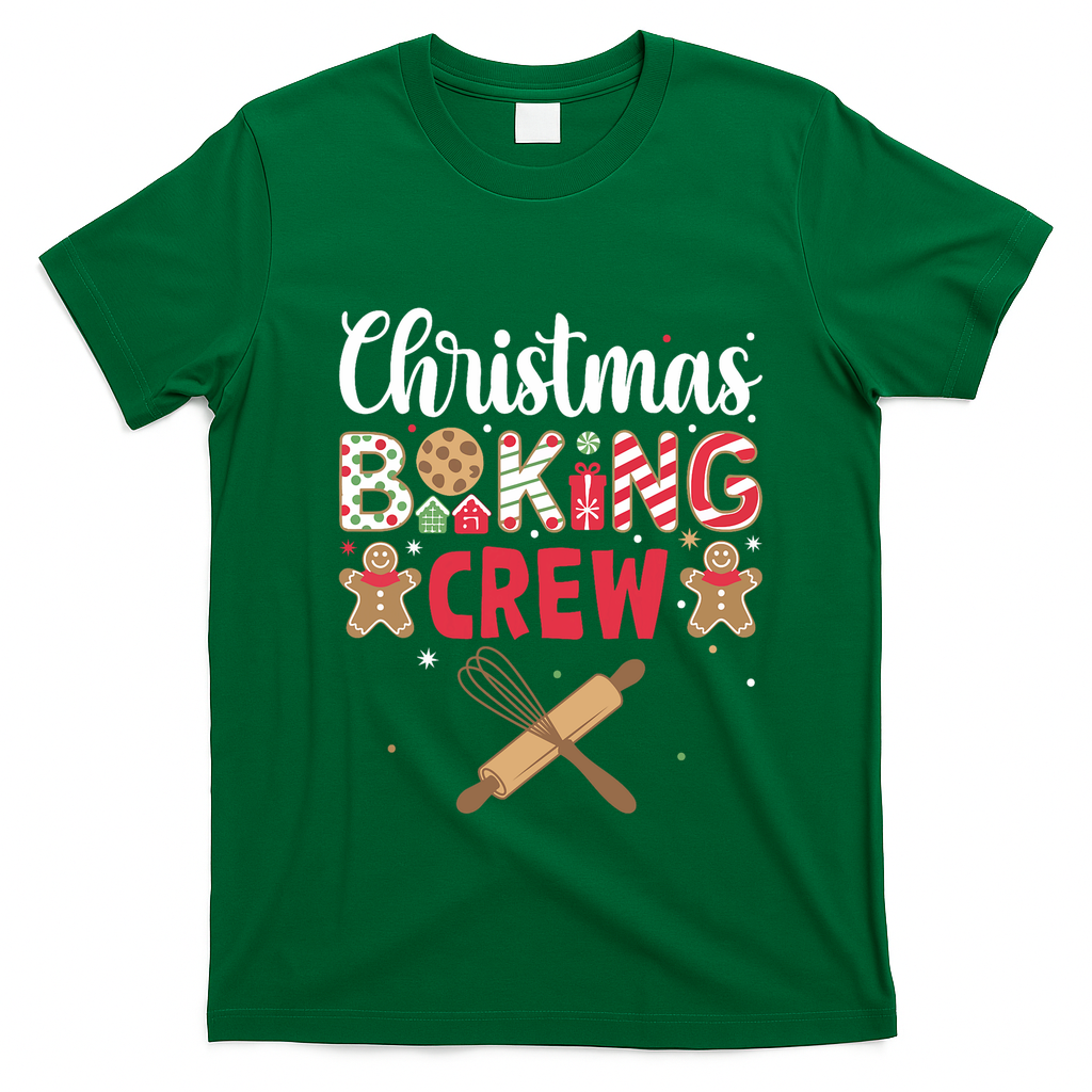 Funny Christmas Baking Crew Baking Christmas Cookie T-Shirt - Irish Green