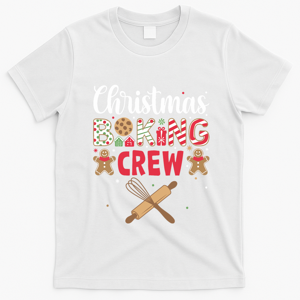 Funny Christmas Baking Crew Baking Christmas Cookie T-Shirt - White