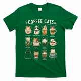 Funny Coffee Cats Cute Cat Themed Beverage T-Shirt - Irish Green