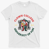 Funny Circus Clown College T-Shirt - White