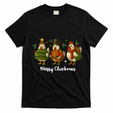 Funny Christmas Chicken Merry Cluckmas T-Shirt - Black