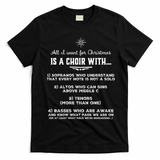 Funny Choir Director Design The Perfect Christmas Gift T-Shirt - Black