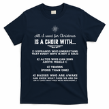 Funny Choir Director Design The Perfect Christmas Gift T-Shirt - Navy Blue
