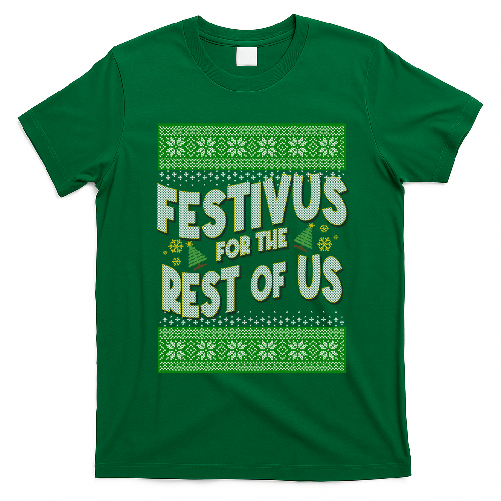 Funny Christmas Festivus For The Rest Of Us T-Shirt - Irish Green