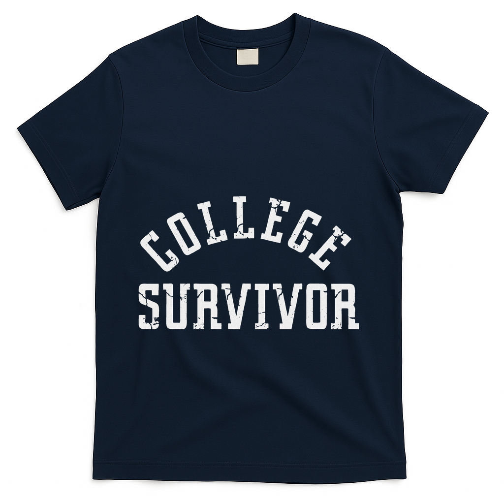 Funny College Freshman Graduate T-Shirt - Navy