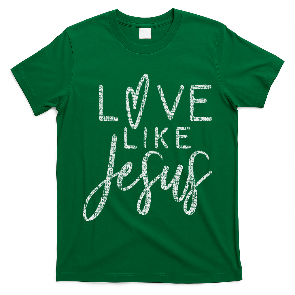 Forever Christian & Gear Cute Christian Love Like Jesus With Heart  T-Shirt