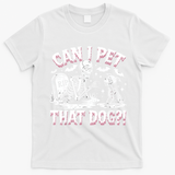 Funny Can I Pet This Dog Skeleton Halloween Dog Skeleton T-Shirt - White