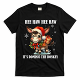 Funny Christmas Italian Christmas Donkey Dominic The Donkey T-Shirt - Black