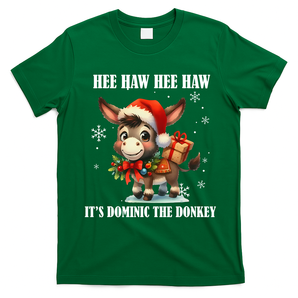 Funny Christmas Italian Christmas Donkey Dominic The Donkey T-Shirt - Irish Green