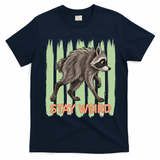 Funny Cute Jimothy The Raccoon Stay Weird T-Shirt - Navy Blue