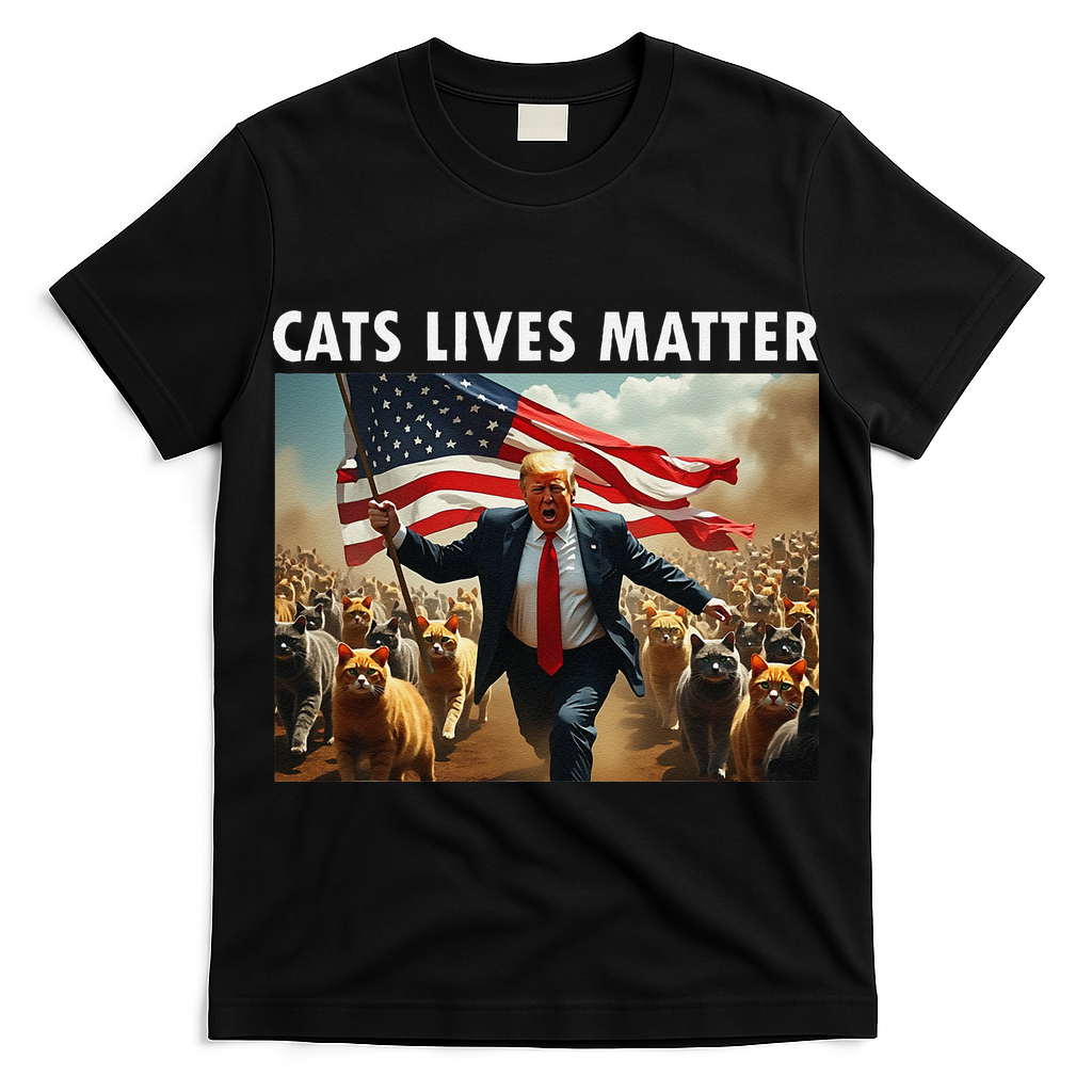 Funny Cat Lives Matter Pres Election 2024 Cats Dogs Pets Gift T-Shirt