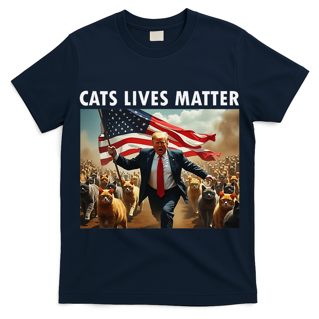 Funny Cat Lives Matter Pres Election 2024 Cats Dogs Pets Gift T-Shirt