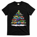 Funny Christmas Muscle Car Christmas Tree T-Shirt - Black