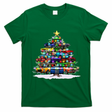 Funny Christmas Muscle Car Christmas Tree T-Shirt - Irish Green