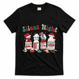 Funny Christmas Nurse Medical Christmas Icu Nicu Rn Er Nurse T-Shirt - Black