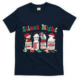 Funny Christmas Nurse Medical Christmas Icu Nicu Rn Er Nurse T-Shirt - Navy Blue