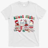 Funny Christmas Nurse Medical Christmas Icu Nicu Rn Er Nurse T-Shirt - White