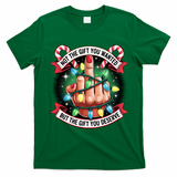 Funny Christmas Not The Gift You Wanted Middle Finger T-Shirt - Irish Green