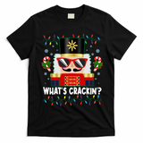 Funny Christmas Nutcracker Whats Crackin T-Shirt - Black