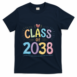 Funny Class Of 2038 Grow With Me First Day Of School T-Shirt - Navy