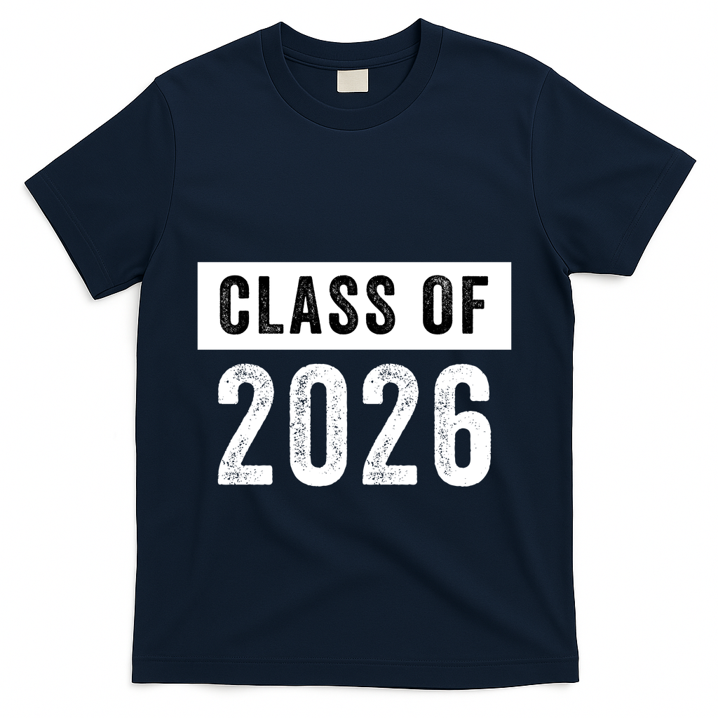 Funny Class Of 2026 Graduation Senior Class 2026 Senior Funny 2026 Graduation T-Shirt - Navy