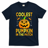 Funny Coolest Pumpkin In The Patch Funny Halloween T-Shirt - Navy Blue