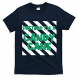 Funny Christmas Pretend Im A Candy Cane T-Shirt - Navy Blue