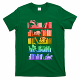 Funny Colorful Rainbow Library Cats T-Shirt