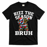 Funny Christmas Rizzmas Santa Xmas Rizz The Season Bruh T-Shirt - Black