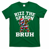 Funny Christmas Rizzmas Santa Xmas Rizz The Season Bruh T-Shirt - Irish Green