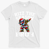 Funny Christmas Rizzmas Santa Xmas Rizz The Season Bruh T-Shirt - White