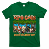 Funny Cute RPG Cats Choose Your Advenpurr T-Shirt