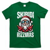 Funny Christmas Rizz Santa Ski Bi Di Rizzmas T-Shirt - Irish Green