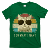Funny Cat Retro Cats Lover I Do What I Want T-Shirt