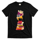 Funny Cats Reading Books Reading Book Lover T-Shirt
