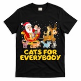 Funny Christmas Santa Claus Cats For Everybody T-Shirt