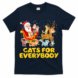 Funny Christmas Santa Claus Cats For Everybody T-Shirt