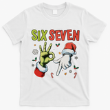 Funny Christmas Six Seven 67 Meme T-Shirt - White