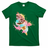 Fun Colorful Summer Time Chocolate Ice Cream T-Shirt - Green