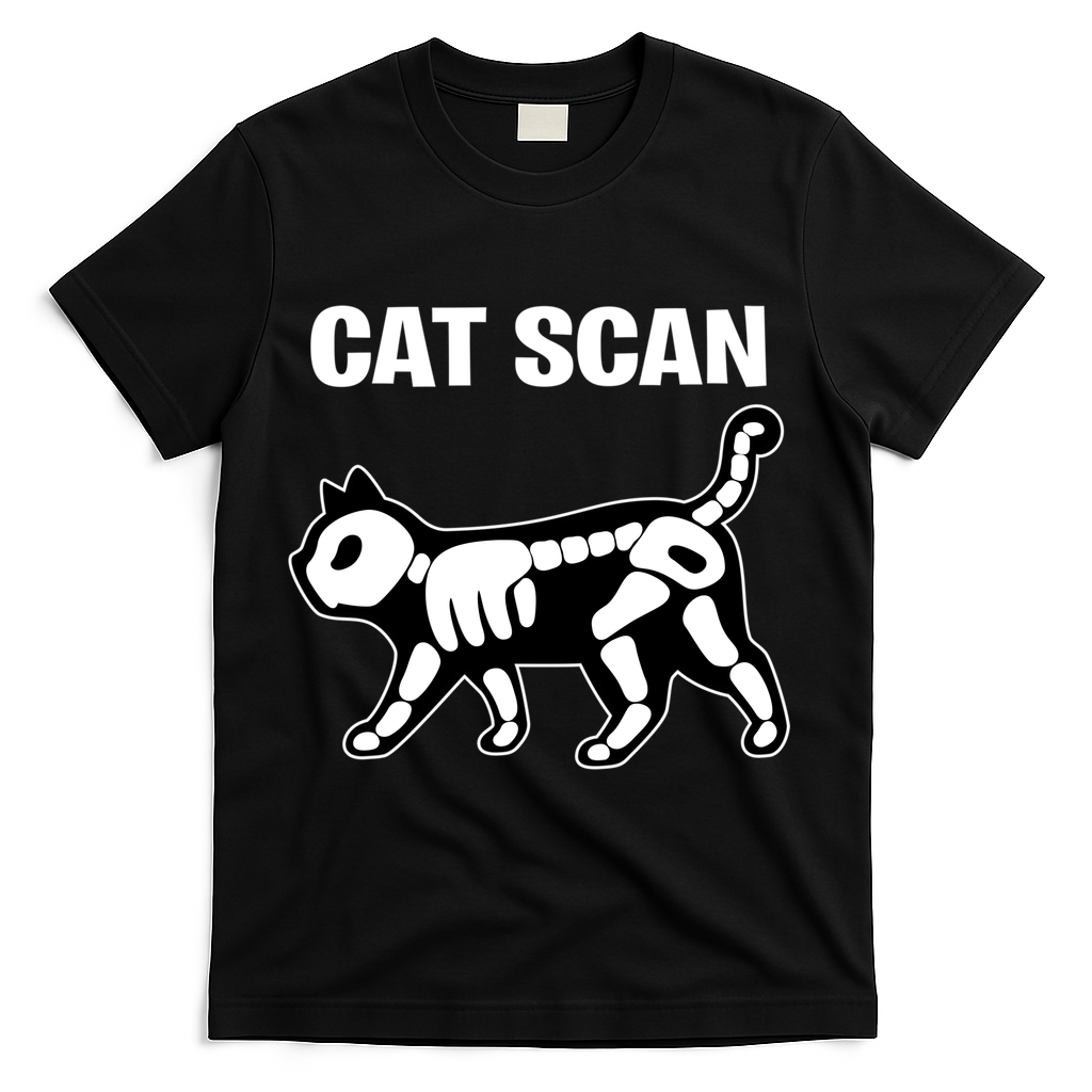 Funny Cat Scan Ct Scan Cat Xgiftray Pun Sarcastic Rad Tech Gift Meaningful Gift T-Shirt - Black