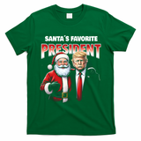 Funny Christmas Trump With Santa Favorite President Meaningful Gift T-Shirt - Irish Green