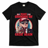 Funny Cool Trump Groundhog Make Groundhog Day Great Again T-Shirt - Black